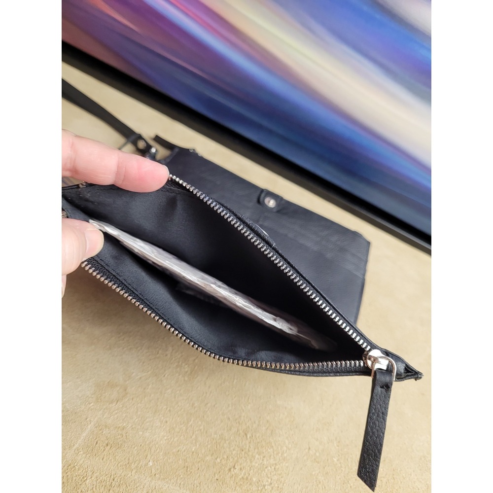 NEW Rachel Roy Genuine Black Leather RFID Wristlet Wallet - NWT! - Picture 5 of 6